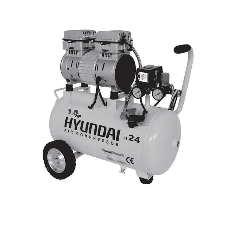 کمپرسور هوا (پمپ باد) 24 لیتری بی صدا هیوندای (HYUNDAI) مدل 1024-AC